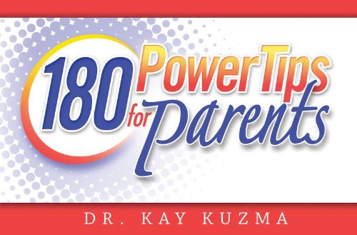 Portada del libro con el título «180 consejos útiles para padres» en letra de colores, que recoge consejos e ideas esenciales sobre la crianza de los hijos para cualquier padre o madre que quiera tener éxito. El nombre de la autora, la Dra. Kay Kuzma, aparece en la parte inferior, en una franja roja.