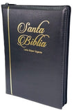 Biblia SG 19pt Negra Cierre Piel Genuina