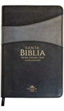Biblia LG 12pt Negro y Gris Indice 60308