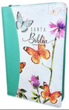 Biblia LG 12pt Mariposa Turquesa 60728