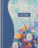 Bible KJV Notetaking Blue Floral 728835