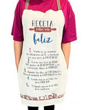 Delantal Receta para ser feliz