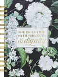 Journal Strength & Dignity Black Floral