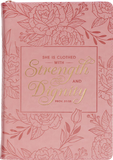 Journal Strength & Dignity w/zipper