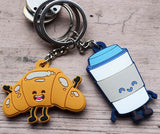 Llavero Divertido Leche y Pan