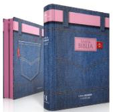 Biblia Blue Jean Rosa Cierre 12pt