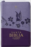 Biblia LG 14pt Lila con Flores 61282