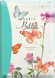 Biblia LG 11pt Mariposas Turquesa 62425