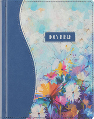 Bible KJV Notetaking Blue Floral 728835