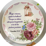 Plato Decorativo Mujer Virtuosa