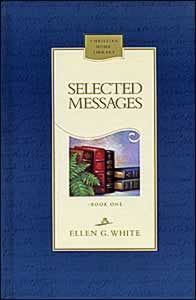 Portada del libro *Mensajes seleccionados: Libro primero*, de Ellen G. White, en la que aparece una imagen de libros y una planta sobre un fondo azul, que sirve de inspiración para la experiencia cristiana.