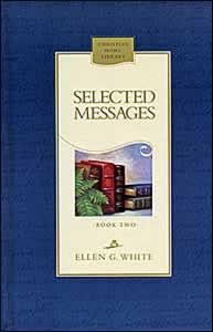 Portada del libro *Mensajes selectos: Libro segundo*, de Ellen G. White, en la que aparece una pequeña ilustración de libros y follaje en el centro, que destaca temas como el fanatismo y las enseñanzas engañosas.