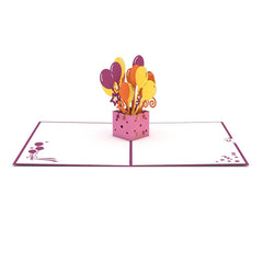 Tarjeta Pop Up Ballon Bouquet