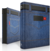 Biblia Blue Jean Negro Portatil Cierre 11pt