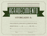 Certificado de Agradecimiento - Verde