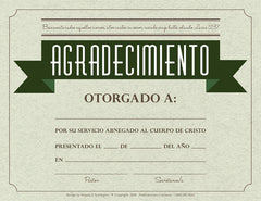 Certificado de Agradecimiento - Verde