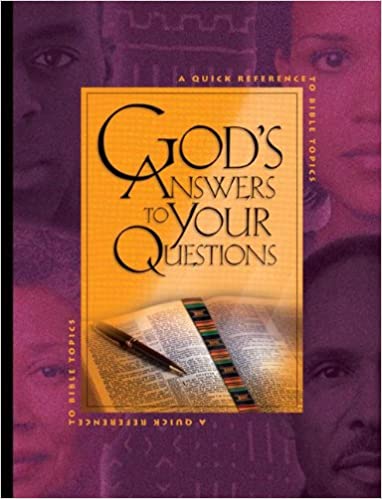 Portada del libro «Las respuestas de Dios a tus preguntas», en la que aparecen una Biblia e imágenes difuminadas de rostros al fondo: una elección inspiradora para la oración personal y para profundizar en temas bíblicos.